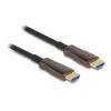 Delock - High Speed - HDMI-Kabel - HDMI männlich zu HDMI männlich - 20 m - Hybrid Kupfer / Kohlefaser - Schwarz - Active Optical Cable (AOC), unterstützt 8K 60 Hz (7680 x 4320), Metallarmierung, bis zu 48 Gbps Datentransferrate