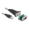 Delock - Serieller Adapter - USB 2.0 - RS-422 / 485 x 1 - durchsichtig, Schwarz