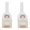 Eaton Tripp Lite Series Safe-IT Cat6a 10G Snagless Antibacterial Slim UTP Ethernet Cable (RJ45 M / M), White, 5 ft. (1.52 m) - Netzwerkkabel - RJ-45 (M) zu RJ-45 (M) - 1.5 m - UTP - CAT 6a - ohne Haken, verseilt - weiß