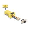 Delock Assembly Kit - Serieller Adapter - DB-9 (M) schraubbar zu RJ-45 (W) - CAT 5 / 5e / 6 - einzeln zuweisbare serielle Schnittstelle - Gelb