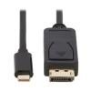 Eaton Tripp Lite Series USB-C to DisplayPort Bi-Directional Active Adapter Cable (M / M), 4K 60 Hz, HDR, Locking DP Connector, 3 ft. (0.9 m) - DisplayPort-Kabel - 24 pin USB-C (M) umkehrbar zu DisplayPort (M) Verriegelung - USB 3.1 Gen 1 / Thunderbolt