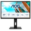AOC Q32P2 - LED-Monitor - 80 cm (31.5") - 2560 x 1440 QHD @ 75 Hz - IPS - 250 cd / m² - 1000:1 - 4 ms - 2xHDMI, DisplayPort - Lautsprecher - Schwarz
