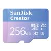 SanDisk Creator - Flash-Speicherkarte (microSDXC-an-SD-Adapter inbegriffen) - 256 GB - A2 / Video Class V30 / UHS-I U3 - microSDXC UHS-I
