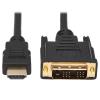Eaton Tripp Lite Series Safe-IT HDMI to DVI-D Single-Link Antibacterial Adapter Cable (M / M), 1080p 60 Hz, Black, 6 ft. (1.8 m) - Adapterkabel - Single Link - HDMI männlich zu DVI-D männlich - 1.8 m - Doppelisolierung - Schwarz - geformt