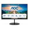 AOC Q24V4EA - LED-Monitor - 60.5 cm (24") (23.8" sichtbar) - 2560 x 1440 QHD @ 75 Hz - IPS - 250 cd / m² - 1000:1 - 4 ms - HDMI, DisplayPort - Lautsprecher - Schwarz