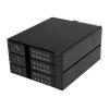 StarTech.com 3-fach 3,5 trägerloser SATA Festplatten Aluminium Wechselrahmen Backplane - 3 Bay 3,5 Zoll (8,9cm) Mobiles HDD Speicher Rack - Mobiles Speicher-Rack - 2.5" (6.4 cm) - Schwarz - für P / N: 25SAT35HDD, PEXMSATA3422, PEXMSATA343
