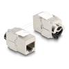 Delock Keystone Modul RJ45 Buchse zu LSA Cat.6A STP mit Verschlussclip und kabelbinderfrei