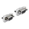 Delock - Serieller Adapter - DB-9 (W) schraubbar zu DB-9 (W) schraubbar - Silber, weiß