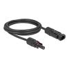 Delock - Solarkabel - DL4 (M) zu DL4 (W) - 1500 V - 2 m - Einklipsen - Schwarz
