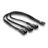 Delock - Netzsplitter für Lüfter - 4-polig PWM (W) zu 4-polig PWM (M) - 25 cm - Schwarz