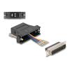 Delock Assembly Kit - Serieller Adapter - DB-25 (M) schraubbar zu RJ-12 (6-polig) (W) - einzeln zuweisbare serielle Schnittstelle - Schwarz