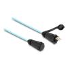 Delock - Netzwerkkabel - LC Duplex (M) zu LC Duplex (M) - 2 m - 7.5 mm - Glasfaser - Duplex - 50 / 125 Mikrometer - OM3 - Aquamarin
