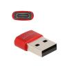 Delock - USB-Adapter - USB (M) zu USB-C (W) - USB 2.0 - 5 V - 3 A - Rot