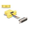 Delock - Serieller Adapter - DB-25 (M) schraubbar zu RJ-12 (6-polig) (W) - individuell zuweisbare serielle Schnittstelle - Gelb