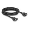 Delock - Netzwerkverlängerungskabel - RJ-45 (W) mit Schrauben zu RJ-45 (W) mit Schrauben - 5 m - S / FTP - CAT 6 - halogenfrei - Schwarz