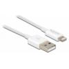 Delock USB Daten- und Ladekabel für iPhone, iPad, iPod weiß 1 m