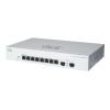 Cisco CBS220-8FP-E-2G managed Layer2 Switch: - 8x10 / 100 / 1000 Base-T (RJ45) + 2x1GE SFP Uplink Ports, - Switching Capacity:20Gbps, incl. rack-&wallmount Kit, - kein stacking, liefert 130W PoE+, lüfterlos