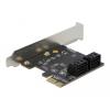 Delock 4 Port SATA PCI Express x1 Karte - Low Profile Formfaktor