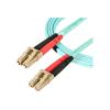 StarTech.com Aqua OM4 Duplex Multimode Fiber - 16 ft / 5m - 100 Gb - 50 / 125 - OM4 Fiber - LC to LC Fiber Patch Cable (450FBLCLC5) - Netzwerkkabel - LC Multi-Mode (M) zu LC Multi-Mode (M) - 5 m - Glasfaser - Duplex - 50 / 125 Mikrometer - OM4 - Aquamari