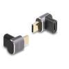 Delock USB Adapter 40 Gbps USB Type-C PD 3.0 100 W Stecker zu Buchse gewinkelt 8K 60 Hz Metall kompakt