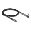 Delock - Lightning-Kabel - USB-C männlich gerade zu Lightning männlich gewinkelt - 1.5 m - Black Gray - laden und synchronisieren, bis zu 480 Mbps, Schnellladung