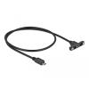 Delock Kabel USB 2.0 Micro-B Buchse zum Einbau > USB 2.0 Micro-B Stecker 0,5 m