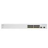 Cisco CBS220-16P-2G managed Layer2 Switch: - 16x10 / 100 / 1000 Base-T (RJ45) + 2x1GE SFP Uplink Ports, - Switching Capacity:36Gbps, incl. rack-&wallmount Kit, - kein stacking, liefert 130W PoE+, lüfterlos