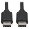 Eaton Tripp Lite Series USB-C Cable (M / M) - USB 2.0, Black, 3 ft. (0.91 m) - Thunderbolt-Kabel - 24 pin USB-C (M) zu 24 pin USB-C (M) - Thunderbolt 3 / USB 2.0 - 90 cm - unterstützt Stromversorgung - Schwarz