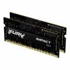Kingston FURY Impact - DDR3L - Kit - 8 GB: 2 x 4 GB - SO DIMM 204-PIN - 1866 MHz / PC3L-14900 - CL11 - 1.35 / 1.5 V - ungepuffert - non-ECC - Schwarz