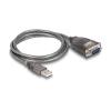 Delock - Serieller Adapter - USB 2.0 - RS-232 x 1 - durchsichtig, Schwarz