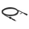 Delock - Spannungsversorgungs-Verlängerungskabel - DC-Anschluss 5,5 mm x 2,1 mm (M) Schutzkappe zu DC-Anschluss 5,5 mm x 2,1 mm (W) mit Gewinde - 12 - 24 V - 2 m - Schwarz