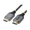 Startech - Premium Hochgeschwindigkeit - HDMI-Kabel mit Ethernet - HDMI männlich zu HDMI männlich - 50 cm - abgeschirmt - schwarz & silber - 1440p (UWQHD) Unterstützung 144Hz, 4K60Hz-Unterstützung, Audio Return Channel (ARC), geflochten, HDR10-Unters
