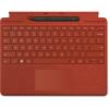 Microsoft Surface Pro Signature Keyboard - Tastatur - mit Touchpad, Beschleunigungsmesser, Surface Slim Pen 2 Ablage- und Ladeschale - QWERTZ - Deutsch - Poppy Red - mit Slim Pen 2 - für Surface Pro 8, Pro 9 for Business, Pro X