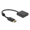 Delock Adapter DisplayPort 1.2 Stecker zu HDMI Buchse 4K Aktiv schwarz