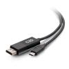 C2G 6ft (1.8m) USB-C to DisplayPort Adapter Cable - 4K 60Hz - Adapterkabel - 24 pin USB-C (M) zu DisplayPort (M) - USB 3.1 / Thunderbolt 3 / DisplayPort - 1.8 m - 4K Unterstützung - Schwarz