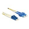 Delock - Netzwerkkabel - LC Single-Modus (M) zu SC Single-Modus (M) - 10 m - 2 mm - Glasfaser - Duplex - 9 / 125 Mikrometer - G.657.A1 / OS2 - halogenfrei - Gelb