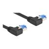 Delock RJ45 Netzwerkkabel Cat.6A S / FTP links gewinkelt 1 m schwarz