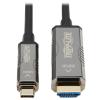 Eaton Tripp Lite Series High-Speed USB-C to HDMI Fiber Active Optical Cable (AOC) - UHD 4K 60 Hz, HDR, CL3 Rated, Black, 50 m - Adapterkabel - 24 pin USB-C männlich zu HDMI männlich - 50 m - Schwarz - 4K Unterstützung, Active Optical Cable (AOC)