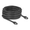 Delock - Patch-Kabel - RJ-45 (M) zu RJ-45 (M) - 15 m - 7.5 mm - SFTP, PiMF - CAT 8.1 - halogenfrei, ohne Haken - Schwarz