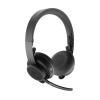 Logitech Zone Wireless Plus - Headset - On-Ear - Bluetooth - kabellos - aktive Rauschunterdrückung - Geräuschisolierung - Graphite - Zertifiziert für Microsoft Teams