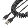 StarTech.com 50cm USB A auf USB C Kabel, hochbelastbares Spiralkabel für Laden & Synchronisieren, USB 2.0 A zu Typ-C Ladekabel, robuste Aramidfaser, handy schnellladekabel (R2ACC-50C-USB-CABLE) - USB-Kabel - USB (M) zu 24 pin USB-C (M) - USB 2.0 - 3