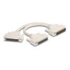 Delock - Serieller Splitter - DB-50 (M) zu DB-50 (W) - 30 cm - Daumenschrauben - beige