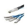 Startech 1m QSFP+ Breakout Kabel - QSFP+ auf 4x SFP+ - QSFP zu SFP+ - 40G DAC Kabel - Passives Twinax Kabel - Kabelpeitsche - QSFP+ eingerastet zu SFP+ eingerastet - 1 m - twinaxial - SFF-8431 / SFF-8432 / SFF-8436 - passiv - Schwarz