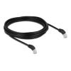 Delock RJ45 Netzwerkkabel Cat.6A S / FTP 45 Grad nach unten gewinkelt 5 m schwarz