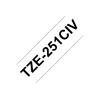 Brother TZe-231CIV - Schwarz auf Weiß - Rolle (1,2 cm x 8 m) 1 Kassette(n) laminiertes Band - für P-Touch PT-1090, 1290, 1830, 2100, 2430, 2700, 7500, 7600, 9800, P300