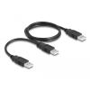 Delock USB 2.0 Kabel Typ-A zu 2 x Typ-A 70 cm