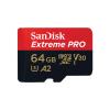 SanDisk Extreme Pro - Flash-Speicherkarte (microSDXC-an-SD-Adapter inbegriffen) - 64 GB - A2 / Video Class V30 / UHS-I U3 / Class10 - microSDXC UHS-I