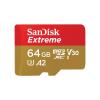 SanDisk Extreme - Flash-Speicherkarte (microSDXC-an-SD-Adapter inbegriffen) - 64 GB - A2 / Video Class V30 / UHS-I U3 / Class10 - microSDXC UHS-I
