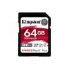 Kingston Canvas React Plus - Flash-Speicherkarte - 64 GB - Video Class V90 / UHS-II U3 / Class10 - SDXC UHS-II