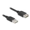 Delock - USB-Verlängerungskabel - USB (M) umkehrbar zu USB (W) umkehrbar - USB 2.0 - 50 cm - easy USB - Schwarz